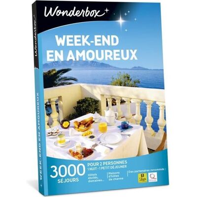 Wonderbox - Coffret cadeau pour couple - Week-end en amoureux - 3000 séjours en couple : chambre d’hôtes gîte chalet.. Publicité Wonderbox - Coffret cadeau pour couple - Week-end en amoureux - 3000 séjours en couple : chambre d’hôtes gîte chalet.. Publicité