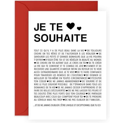 AUTREMENT Carte anniversaire douce pour femme - JE TE SOUHAITE - Carte de voeux pour homme - Cadeau anniversaire pour CARTE DE VŒUX - Publicité AUTREMENT Carte anniversaire douce pour femme - JE TE SOUHAITE - Carte de voeux pour homme - Cadeau anniversaire pour CARTE DE VŒUX - Publicité