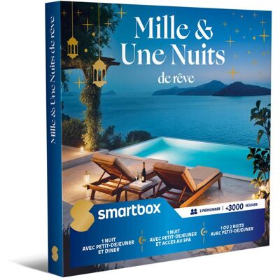 Coffret Cadeau SMARTBOX - Mille et une nuits de rêve - 1 ou 2 nuits avec petits-déjeuners avec ou sans dîner ou accès à lespace - Publicité Coffret Cadeau SMARTBOX - Mille et une nuits de rêve - 1 ou 2 nuits avec petits-déjeuners avec ou sans dîner ou accès à lespace - Publicité