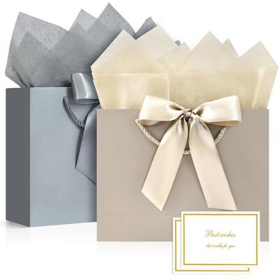 Sac Cadeau Papier - 2 Pochette Cadeau Anniversaire Moyen Sachet Cadeaux Grand Format 2 Cartes 4 Mouchoirs pour Femme Fille Saint - Publicité Sac Cadeau Papier - 2 Pochette Cadeau Anniversaire Moyen Sachet Cadeaux Grand Format 2 Cartes 4 Mouchoirs pour Femme Fille Saint - Publicité