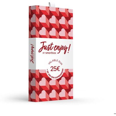 Coffret Cadeau SMARTBOX - Carte cadeau Just enjoy ! Amour - 25 € - 25 euros en Bon cadeau pour accéder à tout l’univers des - Publicité Coffret Cadeau SMARTBOX - Carte cadeau Just enjoy ! Amour - 25 € - 25 euros en Bon cadeau pour accéder à tout l’univers des - Publicité