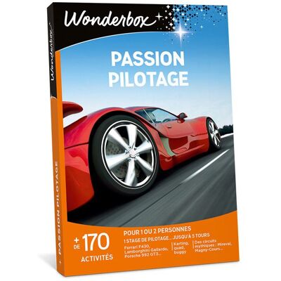 Coffret Cadeau - WONDERBOX - Passion Pilotage - 1 ou 2 personnes - jusquà 5 tours - circuits renommés - Publicité Coffret Cadeau - WONDERBOX - Passion Pilotage - 1 ou 2 personnes - jusquà 5 tours - circuits renommés - Publicité