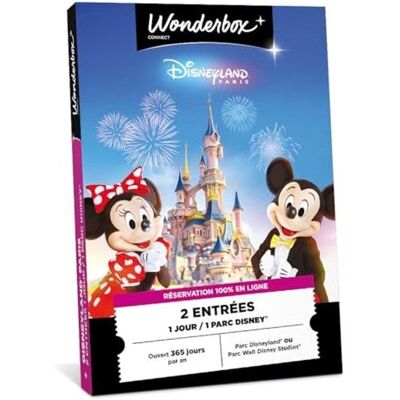 Coffret cadeau - WONDERBOX - Connect - 2 entrées 1 jour - Parc Disneyland ou Walt Disney Studios - Validité 27 mois - Publicité Coffret cadeau - WONDERBOX - Connect - 2 entrées 1 jour - Parc Disneyland ou Walt Disney Studios - Validité 27 mois - Publicité