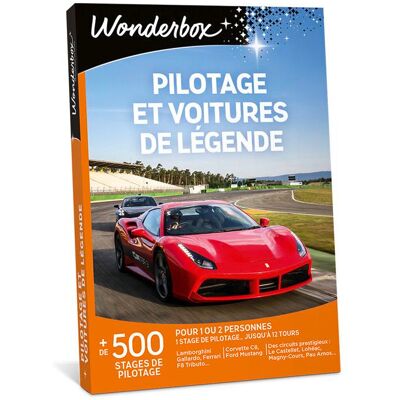 Coffret Cadeau - WONDERBOX - Pilotage et voitures de légende - Un stage de pilotage pour 1 ou 2 personnes...jusquà 12 tours - Publicité Coffret Cadeau - WONDERBOX - Pilotage et voitures de légende - Un stage de pilotage pour 1 ou 2 personnes...jusquà 12 tours - Publicité