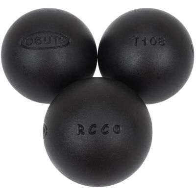 Boules de pétanque Rcc plus 72mm - Obut Noir - Publicité Boules de pétanque Rcc plus 72mm - Obut Noir - Publicité