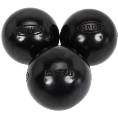 Boules de pétanque - Obut - Cx.cou noire 76mm - Acier - 690g - Kit prêt à pétanquer Blanc - Publicité Boules de pétanque - Obut - Cx.cou noire 76mm - Acier - 690g - Kit prêt à pétanquer Blanc - Publicité