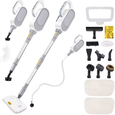 UVERBON Balai vapeur 9 en 1 1500W - Balai vapeur avec nettoyeur à main - Chauffe rapide 30s - 500 ml - 3 réglages de capacité vapeur- 5M Blanc - Publicité UVERBON Balai vapeur 9 en 1 1500W - Balai vapeur avec nettoyeur à main - Chauffe rapide 30s - 500 ml - 3 réglages de capacité vapeur- 5M Blanc - Publicité