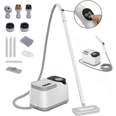 NOBRAND Nettoyeur vapeur 2-en-1 Balai ou Nettoyeur à Main-1500W-4Bar-Réservoir 2L-Chauffage10S-14 Accessoires Inclus -Stérilisation 9999% Blanc - Publicité NOBRAND Nettoyeur vapeur 2-en-1 Balai ou Nettoyeur à Main-1500W-4Bar-Réservoir 2L-Chauffage10S-14 Accessoires Inclus -Stérilisation 9999% Blanc - Publicité