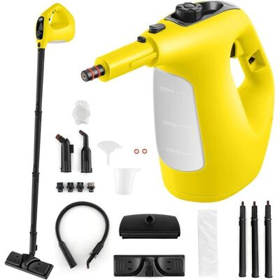 GOPLUS Nettoyeur Vapeur à Main 1400W&2 Bar avec 14 Accessoires et Verrouillage de Sécurité-Portable avec Réservoir 400mlJaune Jaune - Publicité GOPLUS Nettoyeur Vapeur à Main 1400W&2 Bar avec 14 Accessoires et Verrouillage de Sécurité-Portable avec Réservoir 400mlJaune Jaune - Publicité