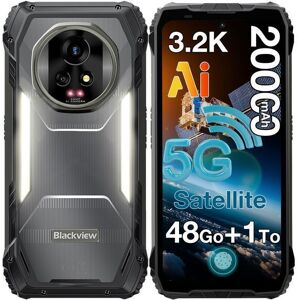Blackview XPLORE 2 Satellite 5G Smartphone Robuste 48Go + 1To 20000mAh/120W 50MP 673 AMOLED 120Hz IP68 AI Téléphone NFC GPS Noir Noir - Publicité Blackview XPLORE 2 Satellite 5G Smartphone Robuste 48Go + 1To 20000mAh/120W 50MP 673 AMOLED 120Hz IP68 AI Téléphone NFC GPS Noir Noir - Publicité