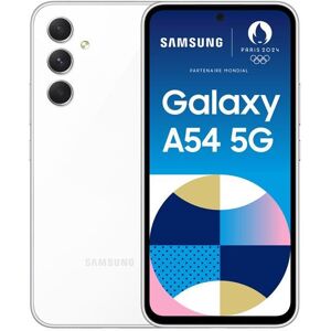 Samsung Galaxy A54 128 Go 5G Blanc Étui de téléphone portable gratuit Blanc - Publicité Samsung Galaxy A54 128 Go 5G Blanc Étui de téléphone portable gratuit Blanc - Publicité