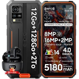 Blackview BV4800 Pro Smartphone incassable 656 12Go/128Go Android 14 Dual SIM NFC Orange + Airbuds 8 Orange - Publicité Blackview BV4800 Pro Smartphone incassable 656 12Go/128Go Android 14 Dual SIM NFC Orange + Airbuds 8 Orange - Publicité