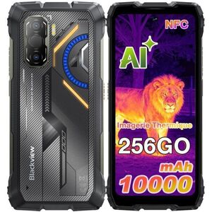 Blackview Rock 3 Smartphone avec Imagerie Thermique 256 Go 10000mAh 108MP 678 120Hz Téléphone Portable Incassable NFC GPS - Noir Noir - Publicité Blackview Rock 3 Smartphone avec Imagerie Thermique 256 Go 10000mAh 108MP 678 120Hz Téléphone Portable Incassable NFC GPS - Noir Noir - Publicité