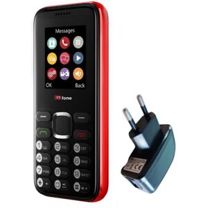 TTfone TT150 Mobile débloqué de base avec fonction double SIM (Rouge avec Chargeur) Rouge - Publicité TTfone TT150 Mobile débloqué de base avec fonction double SIM (Rouge avec Chargeur) Rouge - Publicité