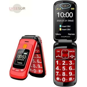 EKESOR Téléphone Portable Mobile senior pour Personnes âgées Dual LCD Écran avec Grandes Touches Bouton SOS -Rouge Blanc - Publicité EKESOR Téléphone Portable Mobile senior pour Personnes âgées Dual LCD Écran avec Grandes Touches Bouton SOS -Rouge Blanc - Publicité