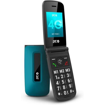 Téléphone portable - SPC - Titan 2 - Touches XL - 4G LTE - Son 105 dB Bleu - Publicité Téléphone portable - SPC - Titan 2 - Touches XL - 4G LTE - Son 105 dB Bleu - Publicité