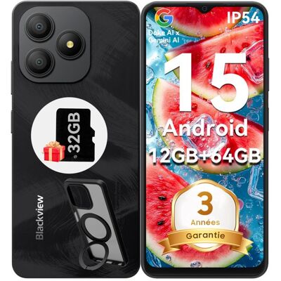 Telephone Portable Pas Cher Blackview WAVE 9C Smartphone 656 HD+12Go(4+8 ext)/64Go5000mAhAndroid 15Dual SIMFace IDNoir Noir - Publicité Telephone Portable Pas Cher Blackview WAVE 9C Smartphone 656 HD+12Go(4+8 ext)/64Go5000mAhAndroid 15Dual SIMFace IDNoir Noir - Publicité