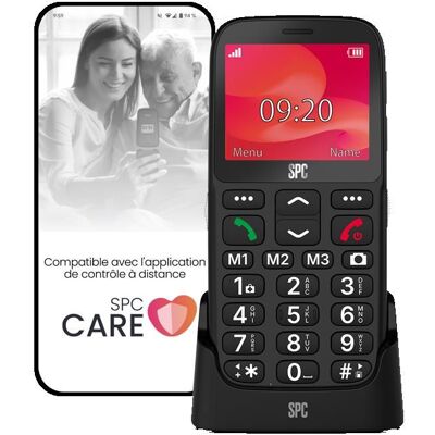Téléphone senior 4G - SPC - POLARIS PURE - Bouton SOS - Socle de recharge - Grandes touches Noir - Publicité Téléphone senior 4G - SPC - POLARIS PURE - Bouton SOS - Socle de recharge - Grandes touches Noir - Publicité