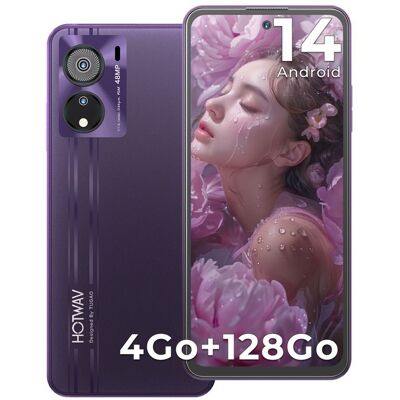 Smartphone -HOTWAV-Note 12 EF-Cadeaux Noël- Écran 68 Pouces HD+ -4+4Go RAM 128Go ROM- Caméra 48MP - Batterie 5160mAh-Violet Violet - Publicité Smartphone -HOTWAV-Note 12 EF-Cadeaux Noël- Écran 68 Pouces HD+ -4+4Go RAM 128Go ROM- Caméra 48MP - Batterie 5160mAh-Violet Violet - Publicité