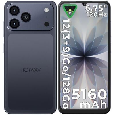 Smartphone 4G - HOTWAV - A17 Pro Max (128) - Écran 675 HD+ - 5160mAh - 3Go RAM / 128Go Noir - Publicité Smartphone 4G - HOTWAV - A17 Pro Max (128) - Écran 675 HD+ - 5160mAh - 3Go RAM / 128Go Noir - Publicité
