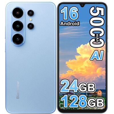 Smartphone Android 16 Blackview WAVE 10 6.88 120Hz 24Go(8+16) RAM/ 128Go ROM 5000mAh 32MP Téléphone 4G Double SIM GPS - Bleu Bleu - Publicité Smartphone Android 16 Blackview WAVE 10 6.88 120Hz 24Go(8+16) RAM/ 128Go ROM 5000mAh 32MP Téléphone 4G Double SIM GPS - Bleu Bleu - Publicité