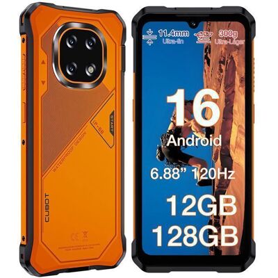 CUBOT Kingkong ES5 Telephone Portable Incassable 12(6+6)Go + 128Go 7000mAh 6.88 120Hz 64MP Smartphone 4G Double SIM NFC GPS Orange Orange - Publicité CUBOT Kingkong ES5 Telephone Portable Incassable 12(6+6)Go + 128Go 7000mAh 6.88 120Hz 64MP Smartphone 4G Double SIM NFC GPS Orange Orange - Publicité