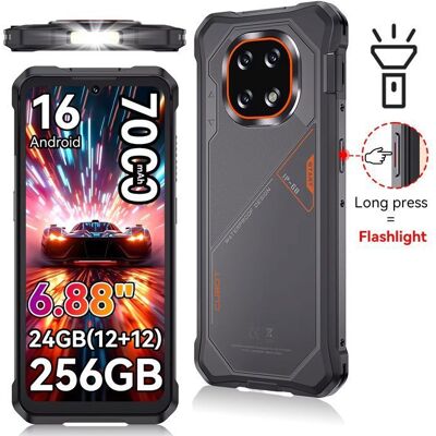 CUBOT Kingkong ES5 Téléphone Portable Incassable 12(6+6)Go + 128Go 7000mAh 6.88 120Hz 64MP Smartphone 4G Double SIM NFC GPS Noir Noir - Publicité CUBOT Kingkong ES5 Téléphone Portable Incassable 12(6+6)Go + 128Go 7000mAh 6.88 120Hz 64MP Smartphone 4G Double SIM NFC GPS Noir Noir - Publicité