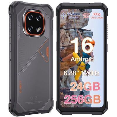 CUBOT Kingkong ES5 Telephone Portable Incassable 24(12+12)Go + 256Go 7000mAh 6.88 120Hz 64MP Smartphone 4G Double SIM NFC GPS Gris Noir - Publicité CUBOT Kingkong ES5 Telephone Portable Incassable 24(12+12)Go + 256Go 7000mAh 6.88 120Hz 64MP Smartphone 4G Double SIM NFC GPS Gris Noir - Publicité