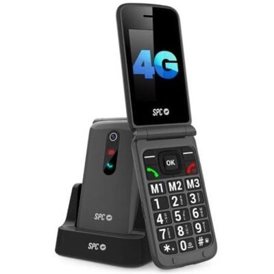 Teléfono SPC Stella 3 4G VoLTE Botón SOS Teclas XL Volumen 103dB Base de carga Gris - Publicité Teléfono SPC Stella 3 4G VoLTE Botón SOS Teclas XL Volumen 103dB Base de carga Gris - Publicité