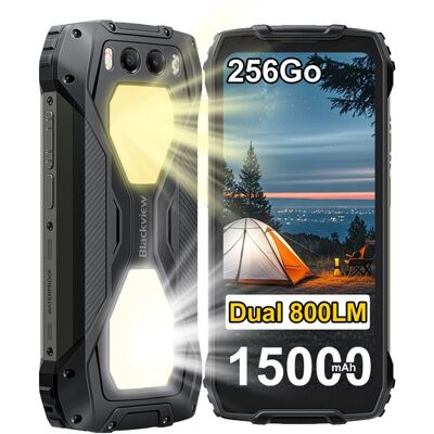 BLACKVIEW BV7300 - Smartphone Robuste - 18Go+256Go - 15000mAh - 6.67 90Hz - 50MP+32MP - Android 14 - OTG/NFC/GPS - Noir Noir - Publicité BLACKVIEW BV7300 - Smartphone Robuste - 18Go+256Go - 15000mAh - 6.67 90Hz - 50MP+32MP - Android 14 - OTG/NFC/GPS - Noir Noir - Publicité