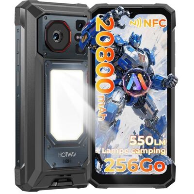 HOTWAV W11 Pro IP68 Téléphone 20800mAh 6.6 FHD+ 6+256Go Smartphone Robuste 64MP 4G NFC/Lampe Camping - Bleu Acier Bleu - Publicité HOTWAV W11 Pro IP68 Téléphone 20800mAh 6.6 FHD+ 6+256Go Smartphone Robuste 64MP 4G NFC/Lampe Camping - Bleu Acier Bleu - Publicité