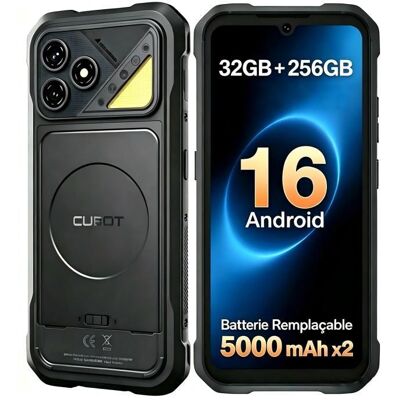CUBOT Kingkong Dura Smartphone Robuste Batterie Double 5000mAh 32Go + 256Go 6.88 64MP Téléphone Android 16 NFC GPS 4G Noir Noir - Publicité CUBOT Kingkong Dura Smartphone Robuste Batterie Double 5000mAh 32Go + 256Go 6.88 64MP Téléphone Android 16 NFC GPS 4G Noir Noir - Publicité