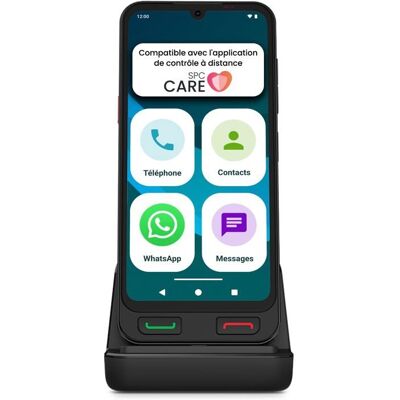 SPC Zeus 2 Pro - Smartphone pour seniors 61 Mode Facile 128 Go Double SIM Bouton SOS Station de charge Noir - Publicité SPC Zeus 2 Pro - Smartphone pour seniors 61 Mode Facile 128 Go Double SIM Bouton SOS Station de charge Noir - Publicité
