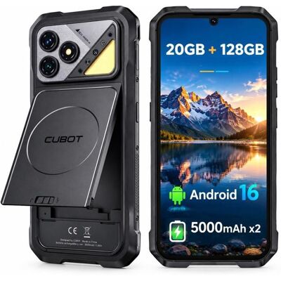 CUBOT Kingkong Dura Smartphone Robuste 5000mAh x2 6.88 20Go (8+12) RAM /128Go ROM 64MP Android 16 NFC GPS Dual SIM 4G Noir Noir - Publicité CUBOT Kingkong Dura Smartphone Robuste 5000mAh x2 6.88 20Go (8+12) RAM /128Go ROM 64MP Android 16 NFC GPS Dual SIM 4G Noir Noir - Publicité
