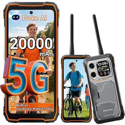 Téléphone Portable Incassable Blackview XPLORE 1 Walkie Talkie 5G Smartphone 678 Android 1548Go+512Go/2To20000mAhNFC-Orange Orange - Publicité Téléphone Portable Incassable Blackview XPLORE 1 Walkie Talkie 5G Smartphone 678 Android 1548Go+512Go/2To20000mAhNFC-Orange Orange - Publicité