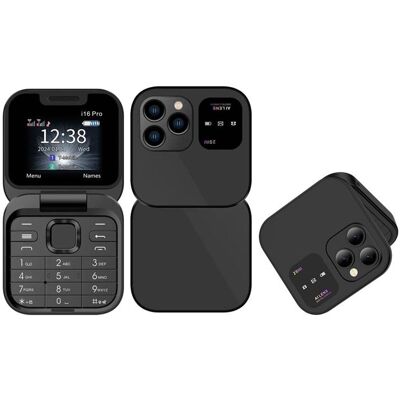 Téléphone Portable Mini Avec Écran 1.77 Pouces Dual SIM Bluetooth FM 1000mAh Noir YONIS Noir - Publicité Téléphone Portable Mini Avec Écran 1.77 Pouces Dual SIM Bluetooth FM 1000mAh Noir YONIS Noir - Publicité