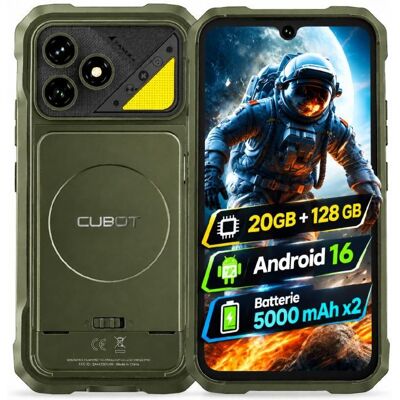 CUBOT KingKong Dura Smartphone Robuste Batterie Amovible 5000 mAh x2 6 88 120 Hz 20 Go + 128 Go 64 MP NFC GPS 4G Vert Vert - Publicité CUBOT KingKong Dura Smartphone Robuste Batterie Amovible 5000 mAh x2 6 88 120 Hz 20 Go + 128 Go 64 MP NFC GPS 4G Vert Vert - Publicité