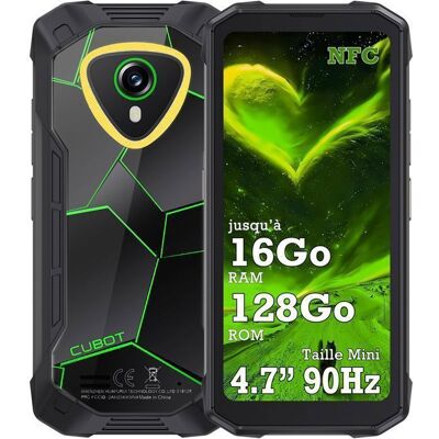 CUBOT Kingkong Mini 4 Telephone Portable Incassable 16Go + 128Go 4.7 90Hz 48MP 4700mAh Smartphone IP68 4G Double SIM NFC GPS Vert Vert - Publicité CUBOT Kingkong Mini 4 Telephone Portable Incassable 16Go + 128Go 4.7 90Hz 48MP 4700mAh Smartphone IP68 4G Double SIM NFC GPS Vert Vert - Publicité