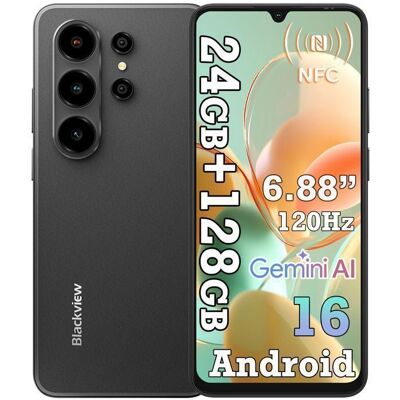 Blackview WAVE 10 Smartphone 6.88 120Hz 24Go(8+16) + 128Go/jusquà 2To 5000mAh Android 16 32MP Téléphone 4G Double Sim GPS - Noir Noir - Publicité Blackview WAVE 10 Smartphone 6.88 120Hz 24Go(8+16) + 128Go/jusquà 2To 5000mAh Android 16 32MP Téléphone 4G Double Sim GPS - Noir Noir - Publicité