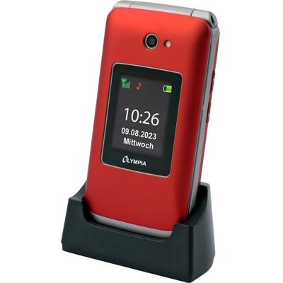 Olympia Vitus 4G - Téléphone à touches, Rouge, 2,80 pouces, 0.30 MP, 16GB - Publicité Olympia Vitus 4G - Téléphone à touches, Rouge, 2,80 pouces, 0.30 MP, 16GB - Publicité