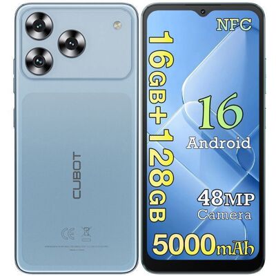 CUBOT A50 Telephone Portable 16(6+10) + 128Go/jusquà 1To 5000mAh 6.58 48MP Caméra Smartphone 4G Double SIM NFC GPS - Bleu Bleu - Publicité CUBOT A50 Telephone Portable 16(6+10) + 128Go/jusquà 1To 5000mAh 6.58 48MP Caméra Smartphone 4G Double SIM NFC GPS - Bleu Bleu - Publicité
