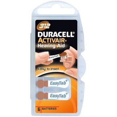 Duracell 312 Zinc-Air 1 4 V 6 pièce(s) - Publicité Duracell 312 Zinc-Air 1 4 V 6 pièce(s) - Publicité