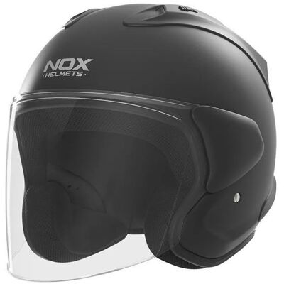 Casque moto jet Nox N 220S - noir mat Noir - Publicité Casque moto jet Nox N 220S - noir mat Noir - Publicité