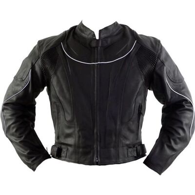 BLOUSON CUIR MOTO PISTE SCOOTER NOIR JLP RACING Noir - Publicité BLOUSON CUIR MOTO PISTE SCOOTER NOIR JLP RACING Noir - Publicité