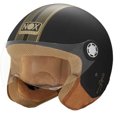 Casque jet Nox N 210 Evo noir léger - Casque - Publicité Casque jet Nox N 210 Evo noir léger - Casque - Publicité