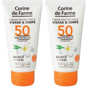 CORINE DE FARME Lot de 2 - Crèmes protectrice visage & corps SPF50 - Publicité CORINE DE FARME Lot de 2 - Crèmes protectrice visage & corps SPF50 - Publicité