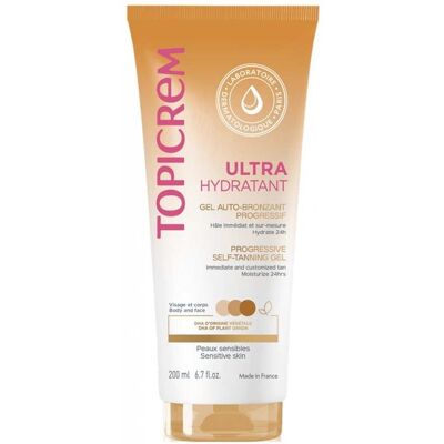 Topicrem Ultra Hydratant Gel Autobronzant Progressif Visage et Corps 200 ml - Publicité Topicrem Ultra Hydratant Gel Autobronzant Progressif Visage et Corps 200 ml - Publicité