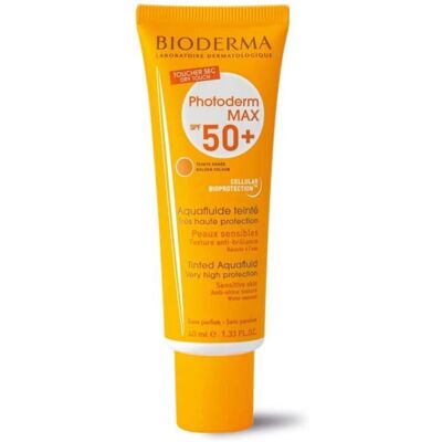 Crème solaire - PHOTODERM - MAX Aquafluide - Teinte dorée - SPF 50+ - Non gras - 40ml - Publicité Crème solaire - PHOTODERM - MAX Aquafluide - Teinte dorée - SPF 50+ - Non gras - 40ml - Publicité