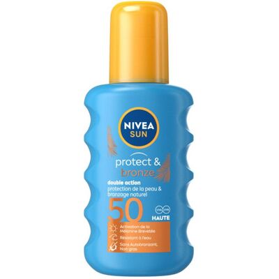 Lot de 2 Crème protection solaire Spray FPS 50 Bronze NIVEA SUN 200ml - Publicité Lot de 2 Crème protection solaire Spray FPS 50 Bronze NIVEA SUN 200ml - Publicité