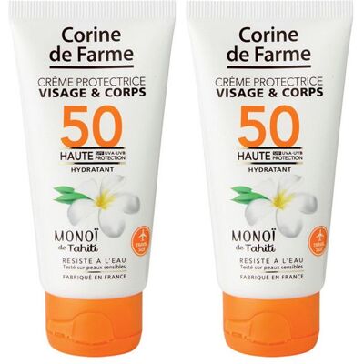 CORINE DE FARME Lot de 2 - Crèmes protectrice visage & corps SPF50 - Publicité CORINE DE FARME Lot de 2 - Crèmes protectrice visage & corps SPF50 - Publicité